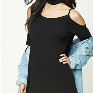 Open Shoulder Mini Dress